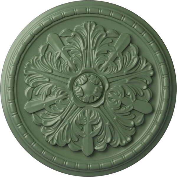 Ekena Millwork Washington Ceiling Medallion (Fits Canopies up to 2 7/8"), 17 1/8"OD x 1 1/2"P, Athenian Green CM17WAAGF - main